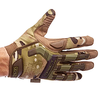 Мужские осенние штурмовые перчатки mechanix m-pact мультикам, военные перчатки с усиленными вставками Armorte L