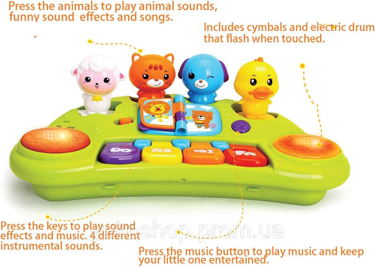 Музыкальная развивающая игрушка "Пианино со зверятами" Hola Toys - фото 6 - id-p1996780979