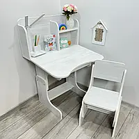 Зростаюча парта зі стільчиком + Led лампа для школяра, письмовий стіл 5-10 років