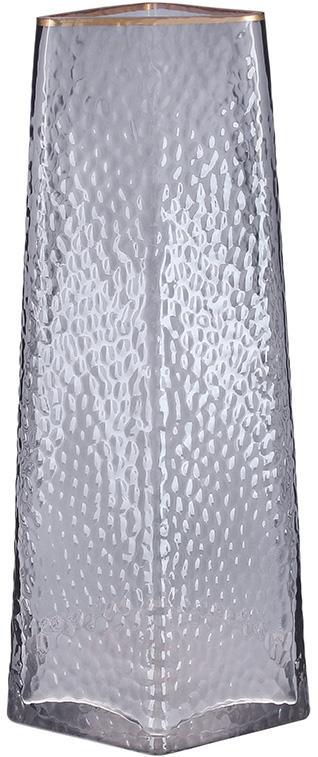 Ваза скляна Ancient Glass "Elegant" Ø13x27см greenpharm , сіре димчасте скло, фото 1