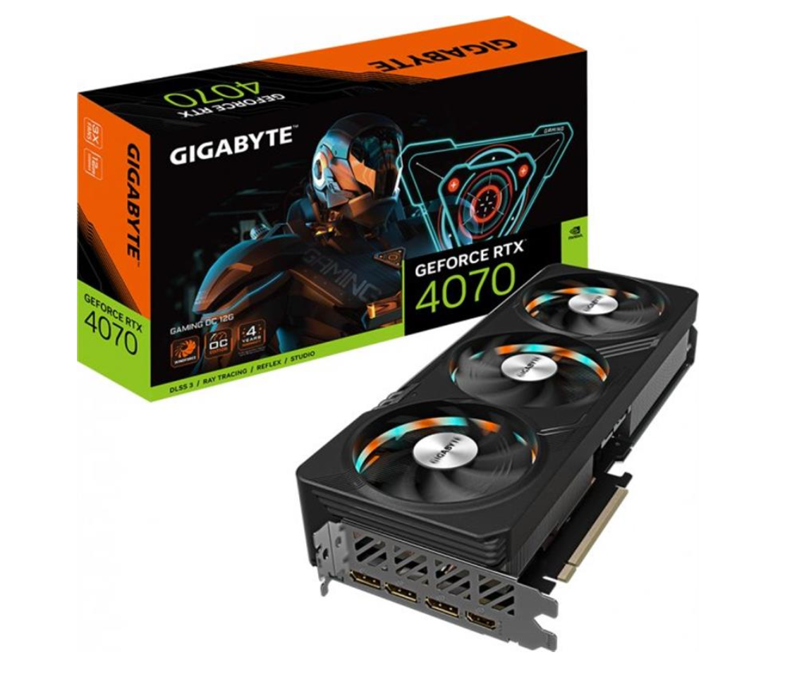 Відеокарта GF RTX 4070 12GB GDDR6X Gaming OC Gigabyte (GV-N4070GAMING OC-12GD)