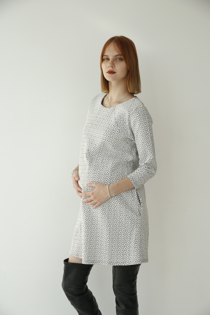 Плаття для вагітних Pregnant Style Agata 44 сіре