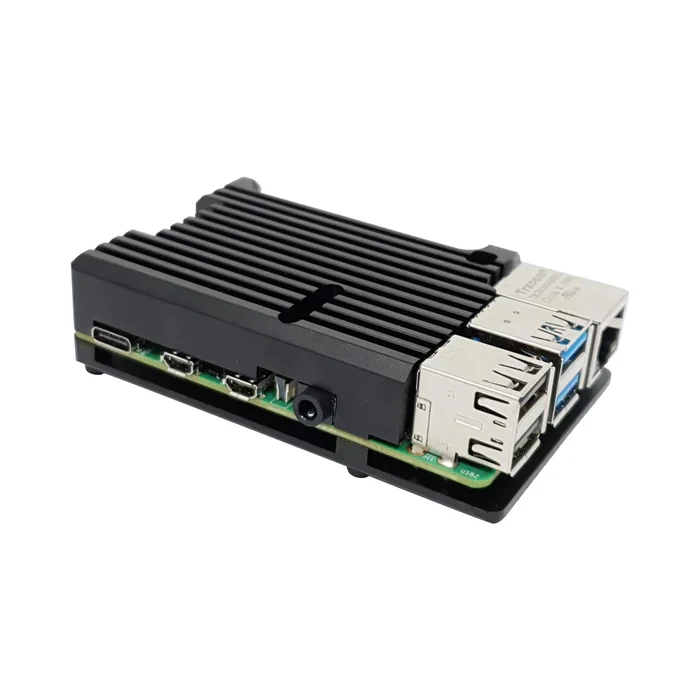 Корпус-радіатор для Raspberry Pi 4 алюмінійовий чорний (TPH-002)