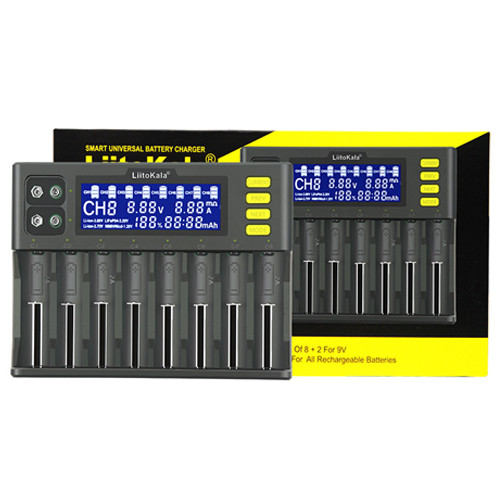 LiitoKala Lii-S8 зарядний пристрій на 8 каналів для AA, AAA, 18650, 26650, 21700 Li-ion, LiFePo4, Ni-Mh, фото 1