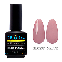 Crooz Liquid Polygel №02 - рідкий полігель, постільно-рожевий, 15 мл