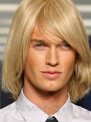 Стильна перука для чоловіків. Натуральне волосся