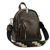 Стильная кожаная коричневая сумка-рюкзак, цвета в ассортименте