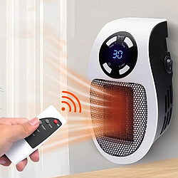 Міні нагрівач у розетку 500W, Portable Heater + пульт керування / Портативний електрообігрівач