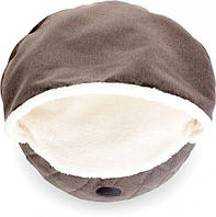 Лежанка для собак і котів Harley and Cho Cover Brown M 65 см / Лежак для тварин з наповнювачем Memory Foam