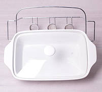 Марміт Kamille Food Warmer керамічна форма 2.4л mebelime 33см mebelime з підігрівом, фото 4