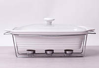 Марміт Kamille Food Warmer керамічна форма 2.4л mebelime 33см mebelime з підігрівом, фото 5