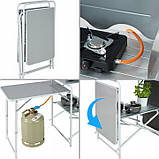 Розкладна туристична кухня Tectake чорна 164,5 см x 104 см x 52 см, фото 3