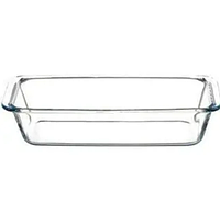 Прямоугольная стеклянная форма для духовки из жаропрочного стекла Borcam 31х12.5х7 см Pasabahce 59864