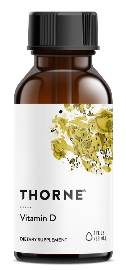 Витамин Д3 Thorne, Vitamin D Liquid, 25 мкг, 1000 IU 30 мл (ID ...
