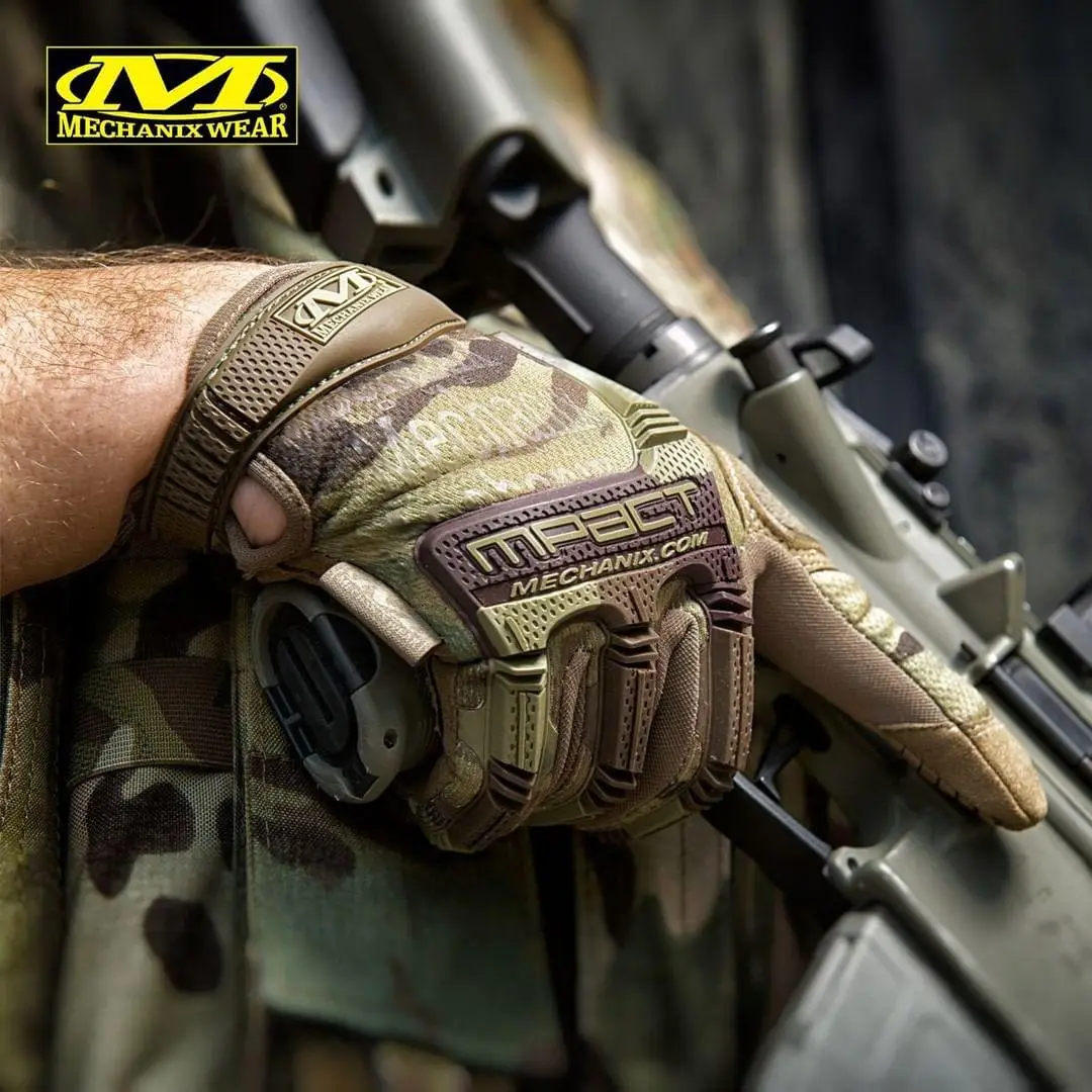 Тактические перчатки M-Pact Mechanix Wear Мультикам Койот, Демисезонные военные перчатки - фото 4 - id-p1996844304