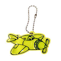 Брелок, 6х3,5см, світловідбиваючий, "Літак", Арт.46233