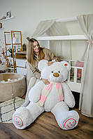 Білий великий плюшовий ведмедик "Тоша I love you", висота 180 см, Варіант подарунку дівчині, фото 3
