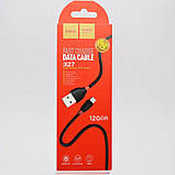 Кабель Usb Micro USB HOCO X27 2.4 A 1.2 m (круглий) Black, фото 4