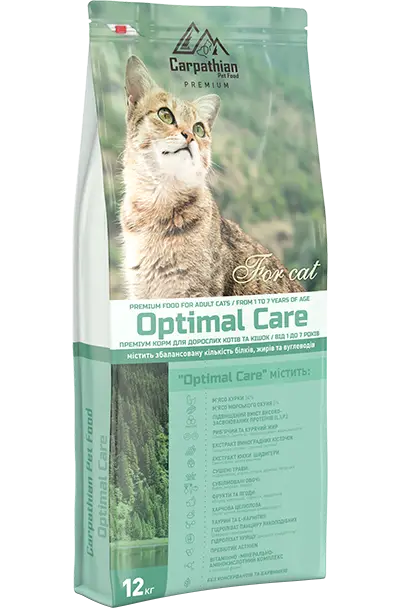 Carpathian Pet Food Optimal Care для котів всіх порід 12 кг