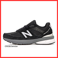 Кроссовки мужские и женские New Balance 990V5 Black Grey / Нью Баланс 990 черные