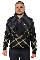 Худі чоловіче Burberry 24-24K-8620 чорне, фото 3