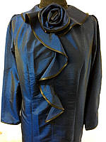 Платье для погребения №6 "Роза" - плащевка синий