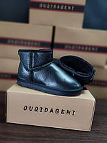 Уггі ЧОРНІ низькі шкіряні класичні унісекс натуральна шкіра зима, фото 4