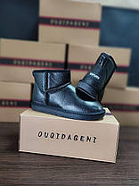 Уггі ЧОРНІ низькі шкіряні класичні унісекс натуральна шкіра зима, фото 5