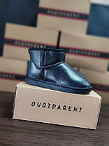 Уггі ЧОРНІ низькі шкіряні класичні унісекс натуральна шкіра зима, фото 2