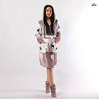 Теплий халат з чобітками відмінна якість М-Л