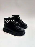 Зимние ботинки для девочки Apawwa 715 ND black черные р.37 последние!