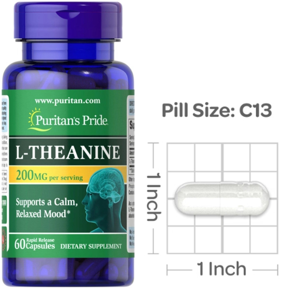 Л -теанін Puritan's Pride L-Theanine 200 mg 60 капс