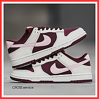 Кроссовки мужские и женские Nike SB Dunk Low PRM Valentine's Day / кеды Найк СБ Данк бодовые бежевые