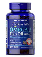 Омега-3 рыбий жир Puritan's Pride Omega-3 Fish Oil 1000 mg 100 капс жирные кислоты