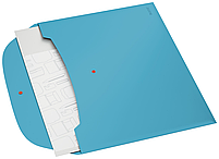 Папка-конверт Leitz Cosy А4 РР на 2 відділення на кнопці, синя (3 шт.), фото 3