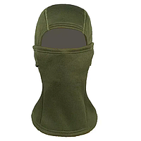 Армейская теплая балаклава подшлемник шапка на флисе Зеленый