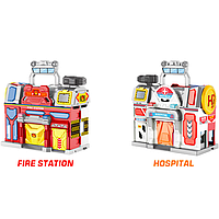 Интерактивный паркинг 2 в 1 "Госпиталь и пожарная станция" арт. SK 757 XHA топ
