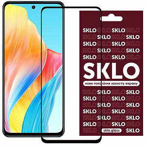 Загартоване захисне скло SKLO 3D Full Glue для Oppo Reno 8 Pro | завтовшки 0.33 мм Чорний