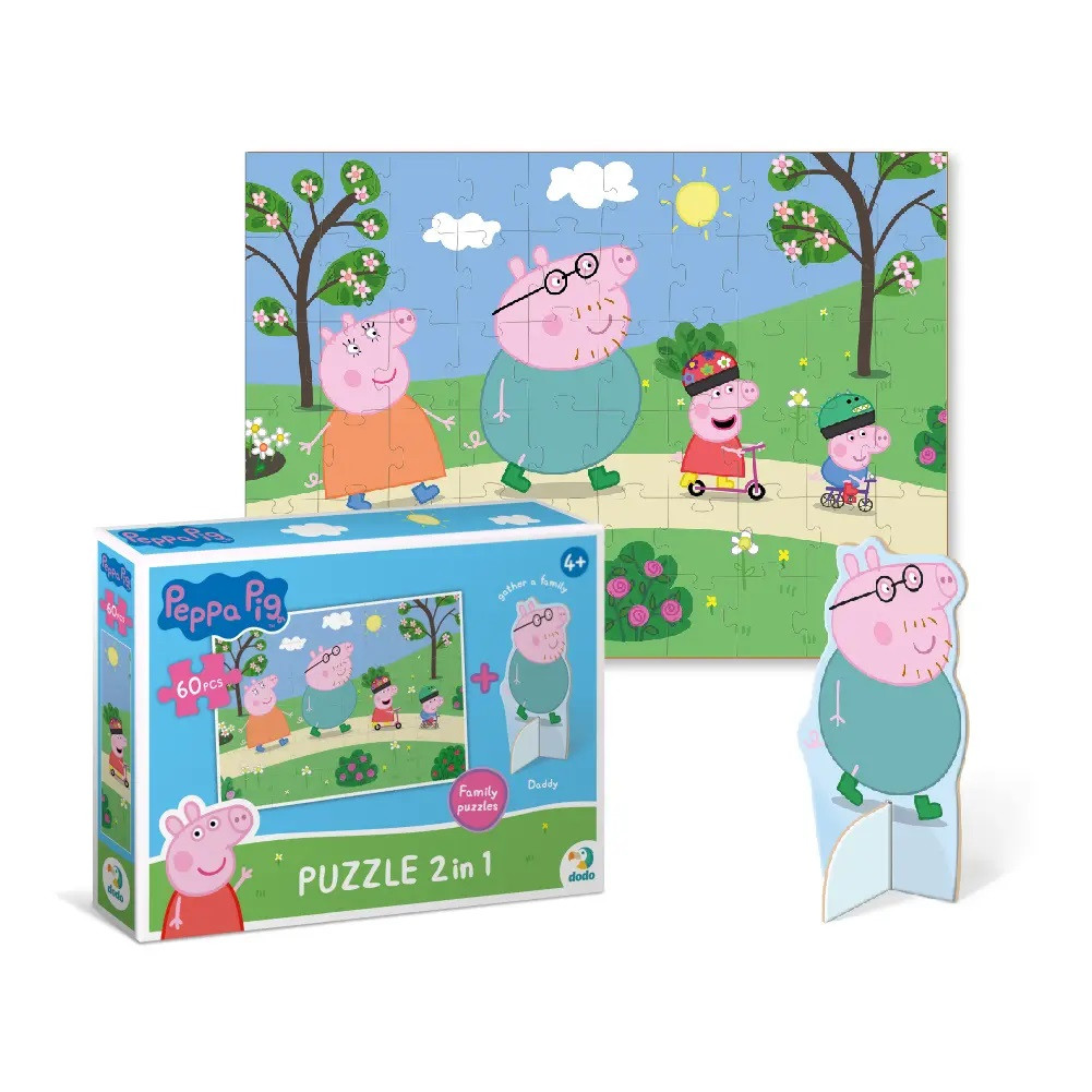 Дитячі пазли 2 в 1, з фігуркою Peppa Pig, Dodo, Свинка Пеппа, 200120