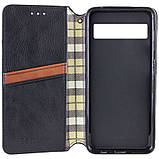 Шкіряний чохол книжка GETMAN Cubic (PU) для Google Pixel 7 Pro | Чорний, фото 3