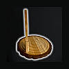 Сервірувальна дошка зруб з сокирою для подачі страв у ресторанах Lasco д300 х 20h мм Ясен, фото 2
