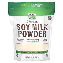 Сухе соєве молоко NOW Foods, Real Food "Organic Soy Milk Powder" (567 г)
