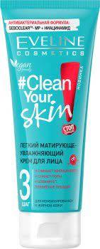 Крем для обличчя Eveline Clean Your Skin матово-зволожуючий 75 мл (5901761994087), фото 1