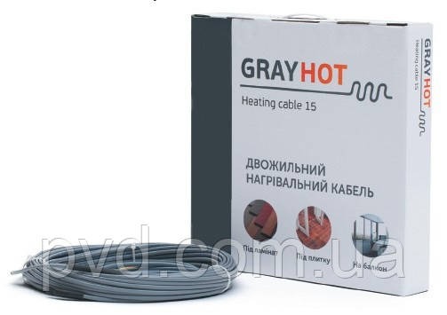 Нагрівальний кабель під стяжку GrayHоt 15 з механічним регулятором - фото 5 - id-p1993636377