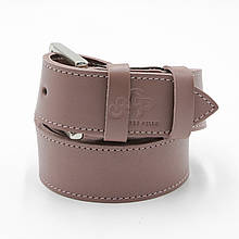 Ремінь жіночий натуральна шкіра grande pelle, рожевий шкіряний пояс 3,5 см з класичною пряжкою