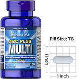 Вітаміни та мінерали Puritan's Pride ABC Plus Multi табл 100, фото 3