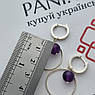 Сережки срібні з круглим сердоліком і круглими підвісками, фото 9