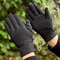 Перчатки мужские флисовые с сенсорным откликом черные