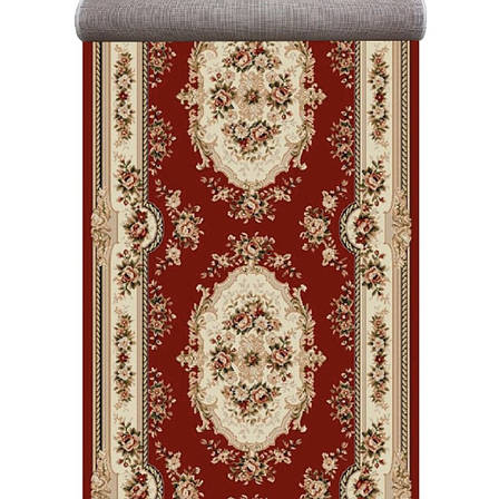 Килимова доріжка ширина 0,80м червона з квітами LOTOS 575/210, фото 1