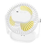 Вентилятор HOCO F14 multifunctional powerful desktop fan White, фото 2